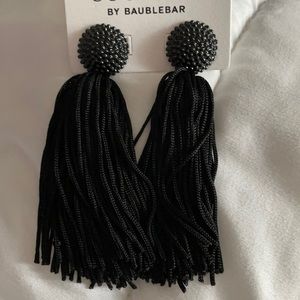 Black Tassel Earrings